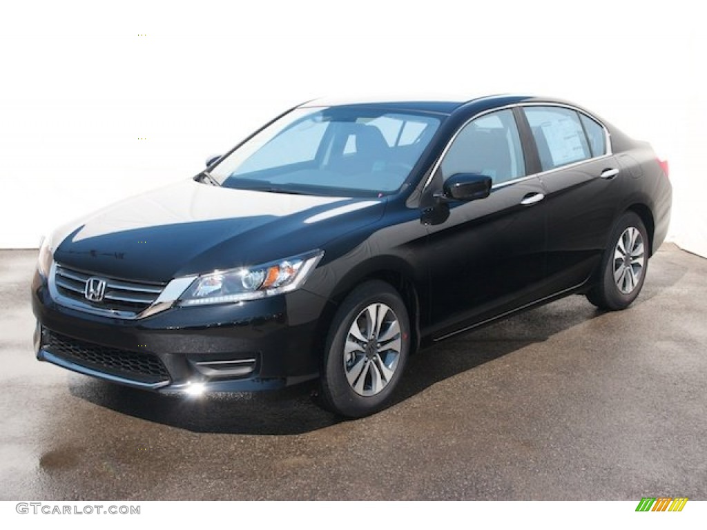 2014 Accord LX Sedan - Crystal Black Pearl / Black photo #3