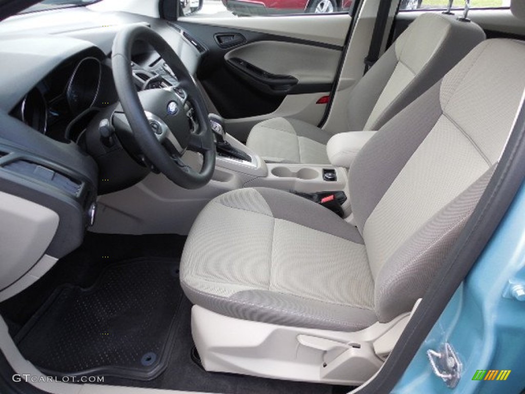 2012 Focus SE Sedan - Frosted Glass Metallic / Stone photo #4