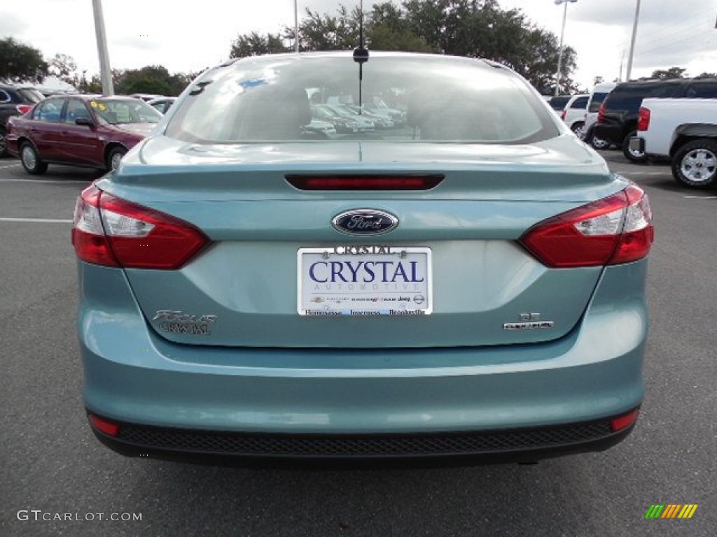 2012 Focus SE Sedan - Frosted Glass Metallic / Stone photo #7
