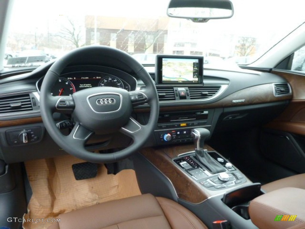 2014 A7 3.0T quattro Premium Plus - Havanna Black Metallic / Nougat Brown photo #10