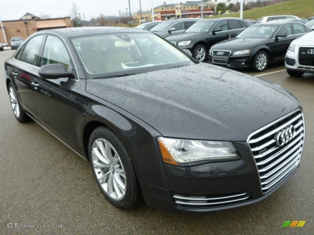 Oolong Gray Metallic 2014 Audi A8 3.0T quattro Exterior Photo #89624810