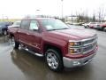 2014 Deep Ruby Metallic Chevrolet Silverado 1500 LTZ Crew Cab 4x4  photo #3