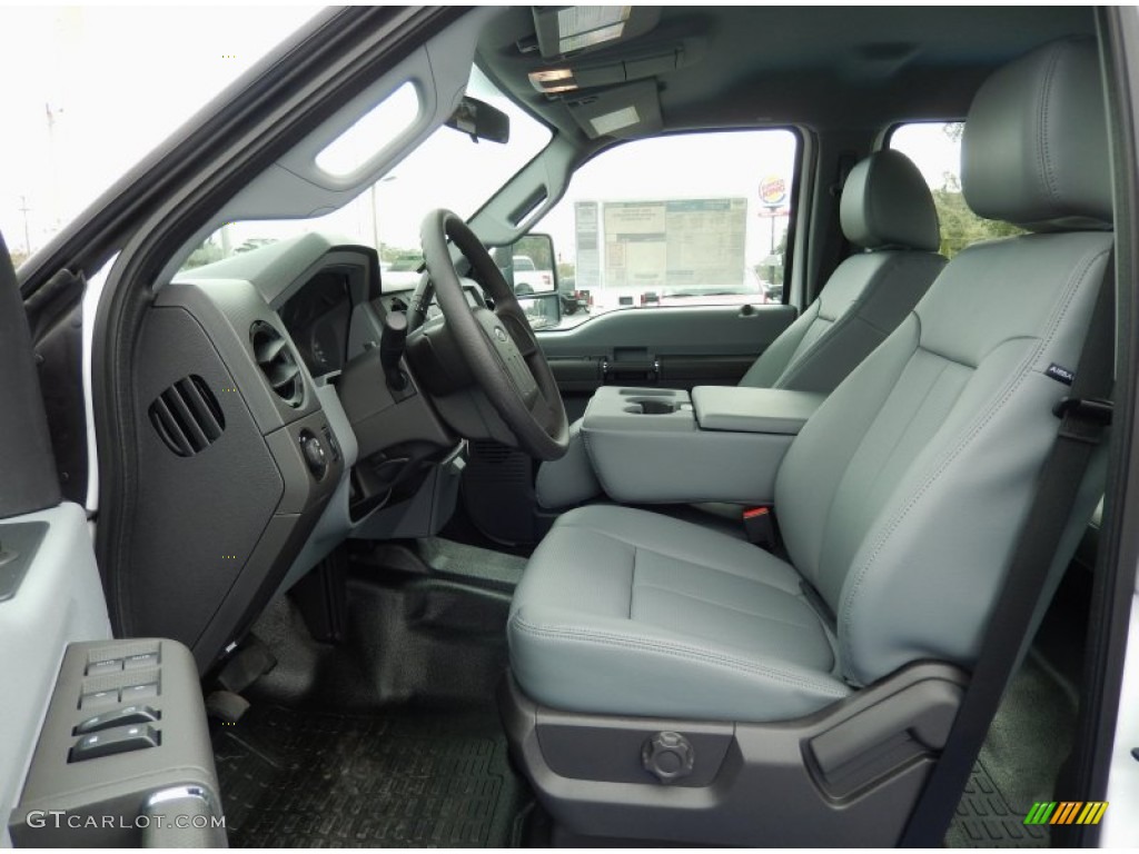 Steel Interior 2014 Ford F350 Super Duty XL Crew Cab Dually Photo #89625515