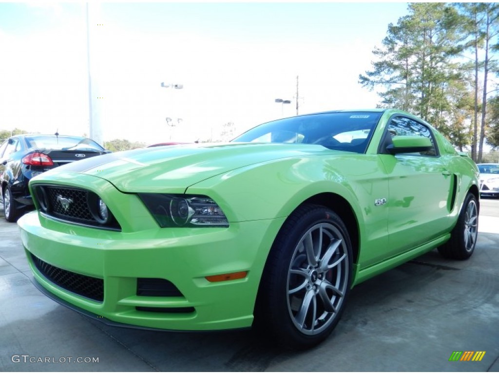 Gotta Have it Green 2014 Ford Mustang GT Premium Coupe Exterior Photo #89626106