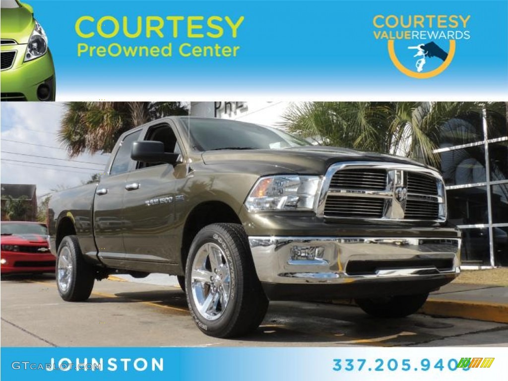 2012 Ram 1500 SLT Quad Cab 4x4 - Sagebrush Pearl / Dark Slate Gray/Medium Graystone photo #1