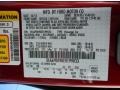 RR: Ruby Red 2014 Ford Fusion Titanium Color Code