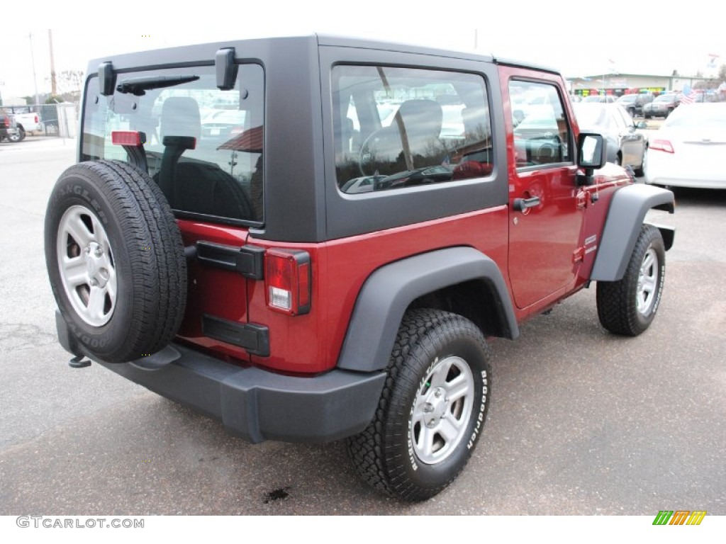 2012 Wrangler Sport 4x4 - Deep Cherry Red Crystal Pearl / Black photo #5