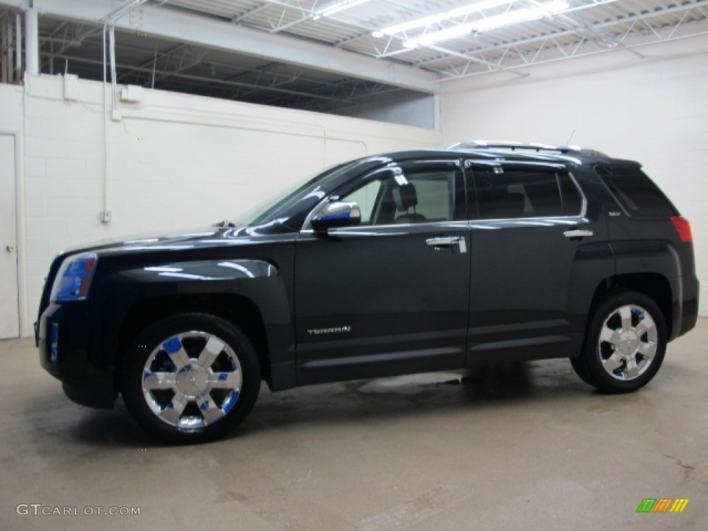 2010 Terrain SLT AWD - Carbon Black Metallic / Light Titanium photo #4