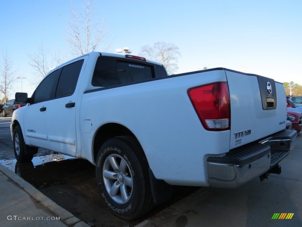 2012 Titan SV Crew Cab - Blizzard White / Charcoal photo #2