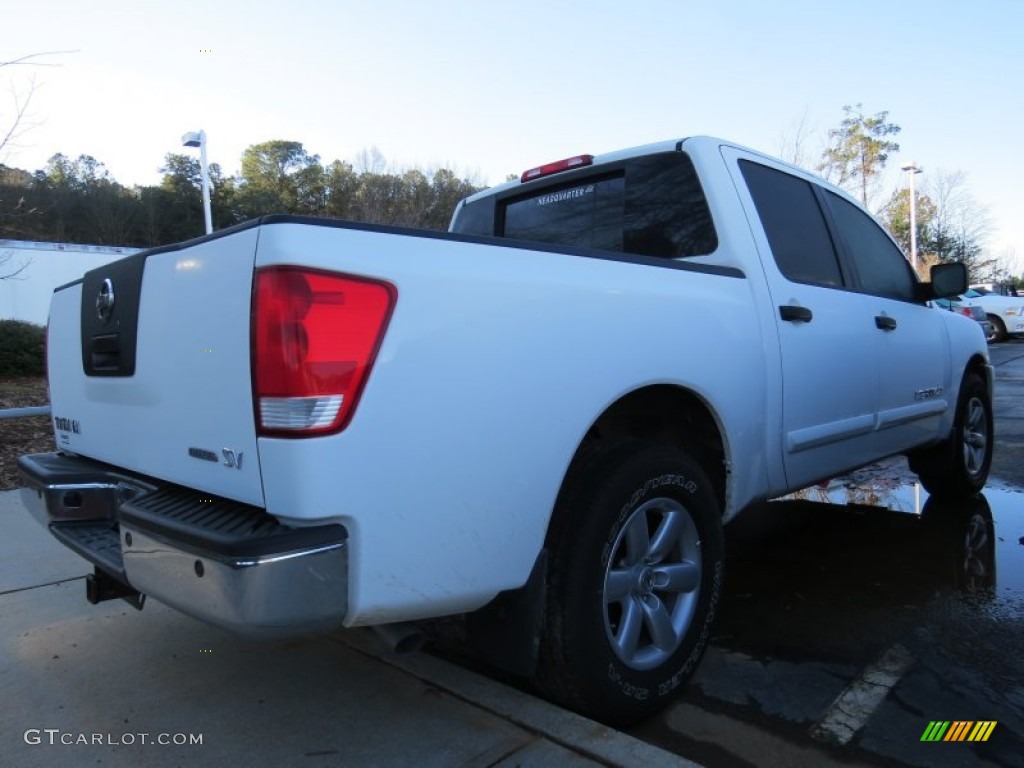 2012 Titan SV Crew Cab - Blizzard White / Charcoal photo #3