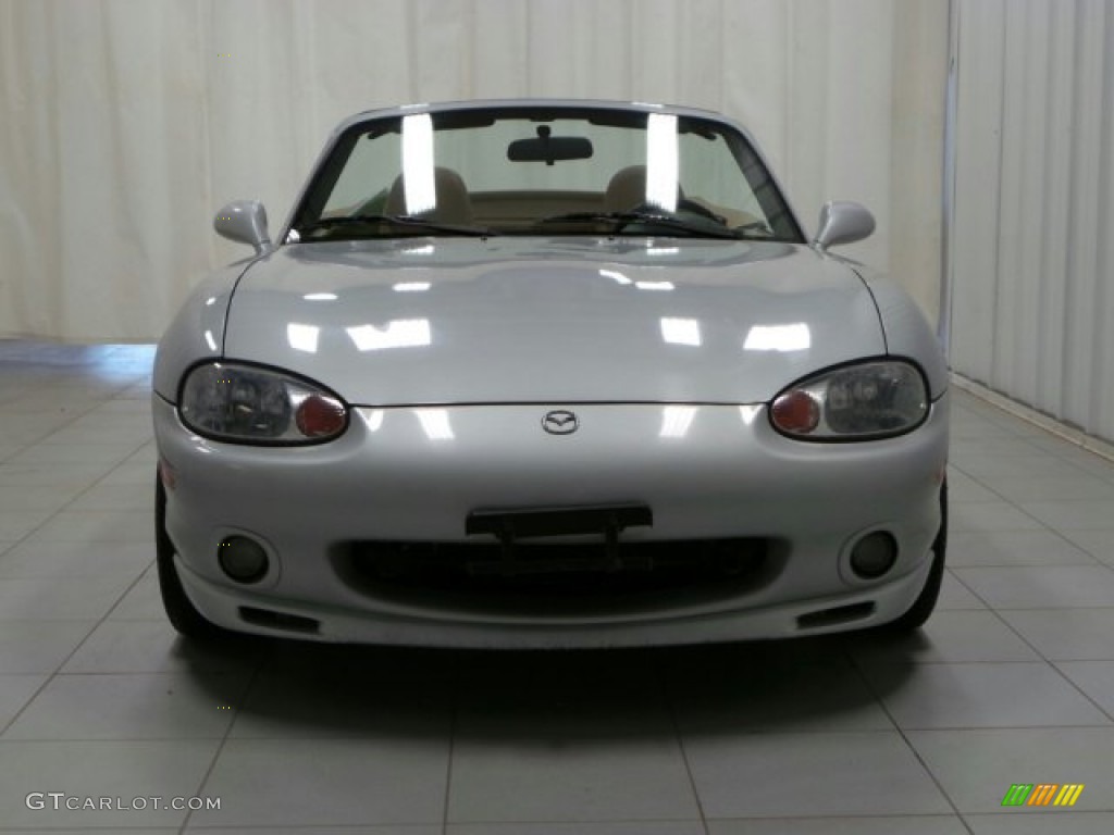2000 MX-5 Miata LS Roadster - Highlight Silver Metallic / Beige photo #7