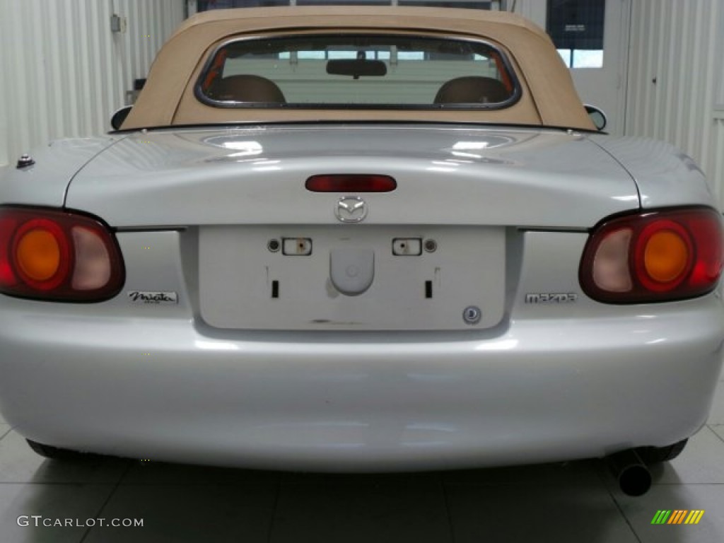 2000 MX-5 Miata LS Roadster - Highlight Silver Metallic / Beige photo #8