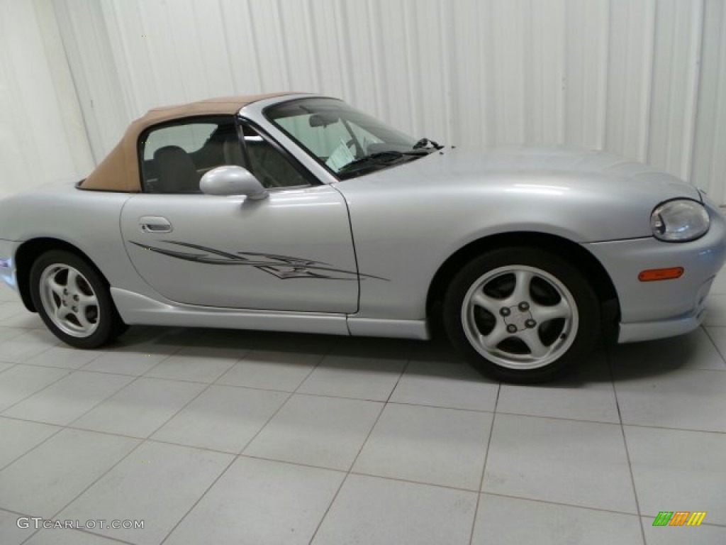 2000 MX-5 Miata LS Roadster - Highlight Silver Metallic / Beige photo #10