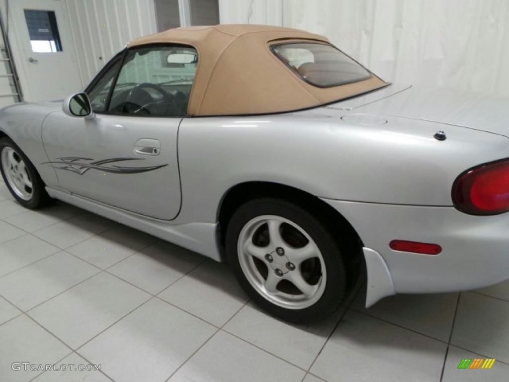 2000 MX-5 Miata LS Roadster - Highlight Silver Metallic / Beige photo #12