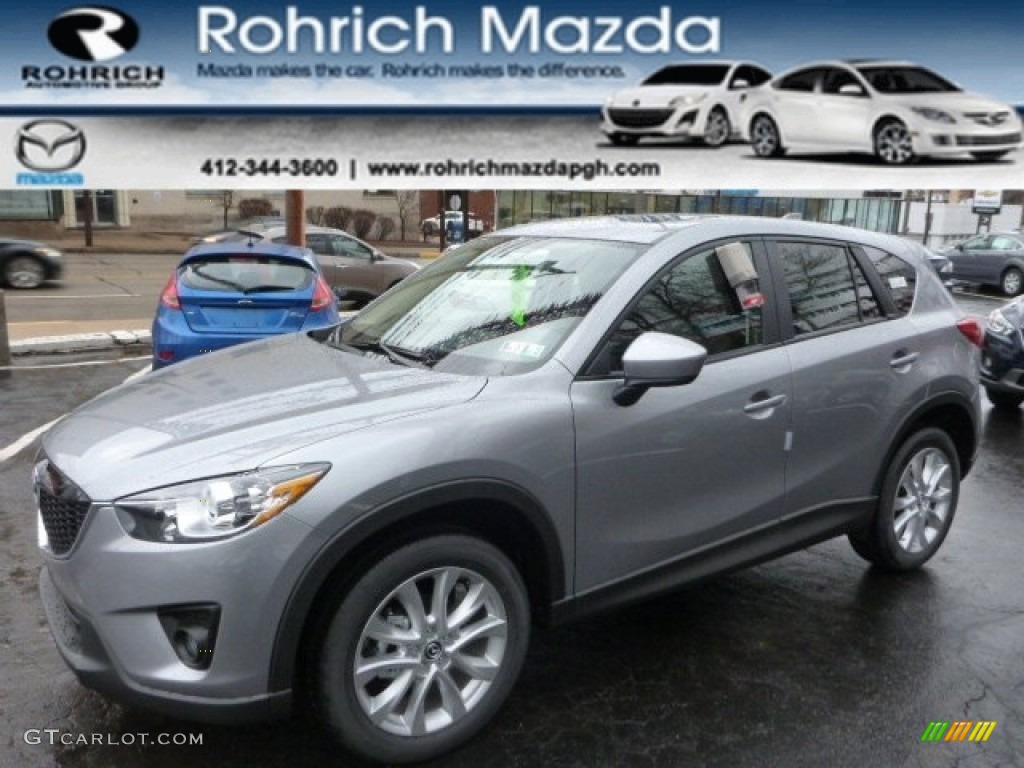 2014 CX-5 Grand Touring AWD - Liquid Silver Metallic / Black photo #1