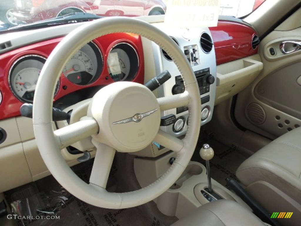 2006 Chrysler PT Cruiser Touring Convertible Pastel Pebble Beige Dashboard Photo #89634617