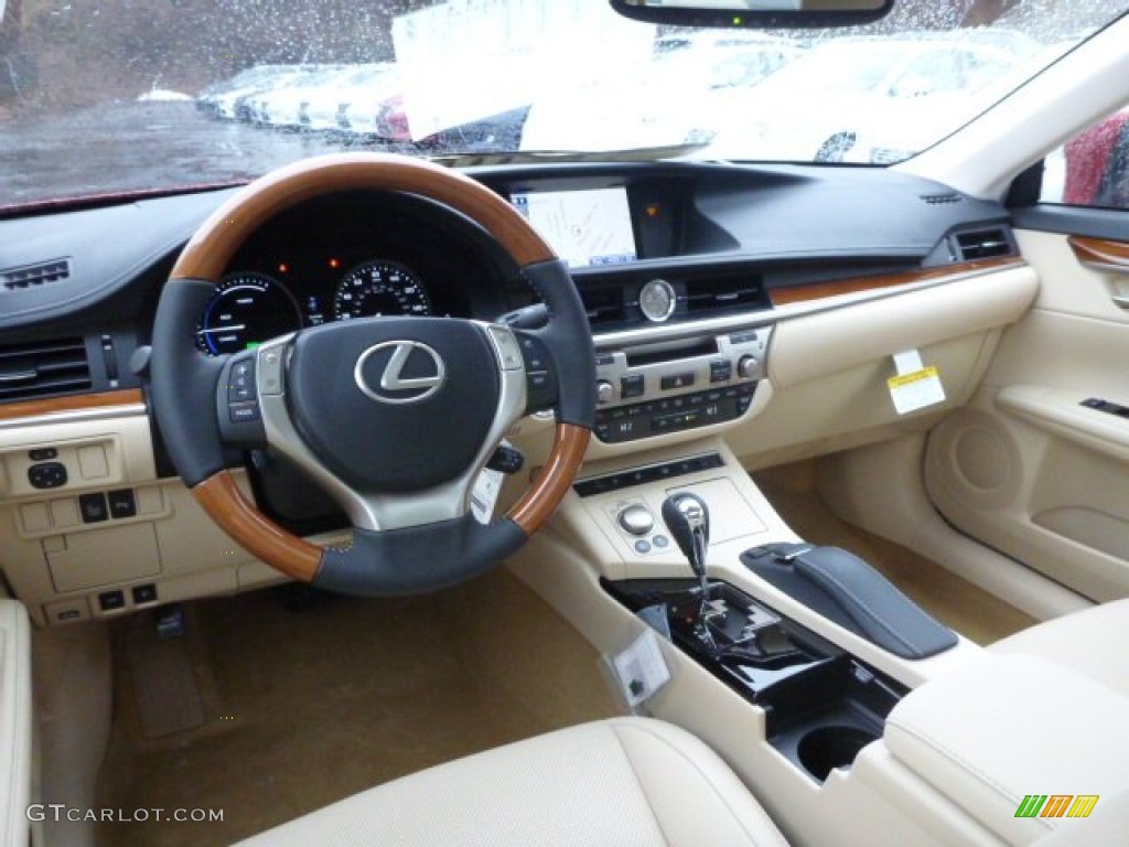Parchment Interior 2014 Lexus ES 300h Hybrid Photo #89635673