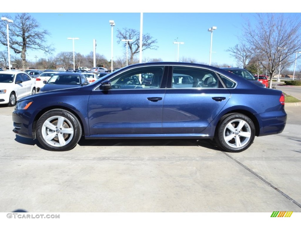Night Blue Metallic 2013 Volkswagen Passat 2.5L SE Exterior Photo #89636175