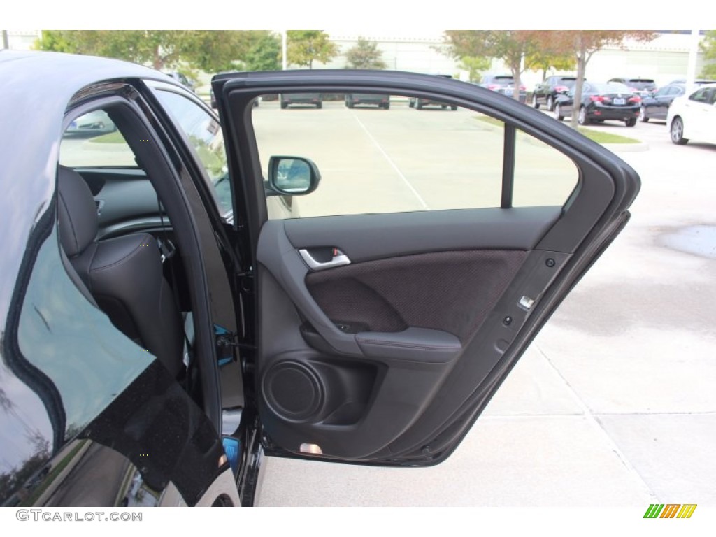 2014 Acura TSX Special Edition Sedan Ebony Door Panel Photo #89638458