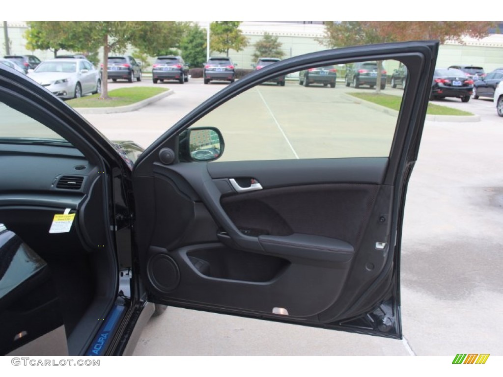 2014 Acura TSX Special Edition Sedan Ebony Door Panel Photo #89638500