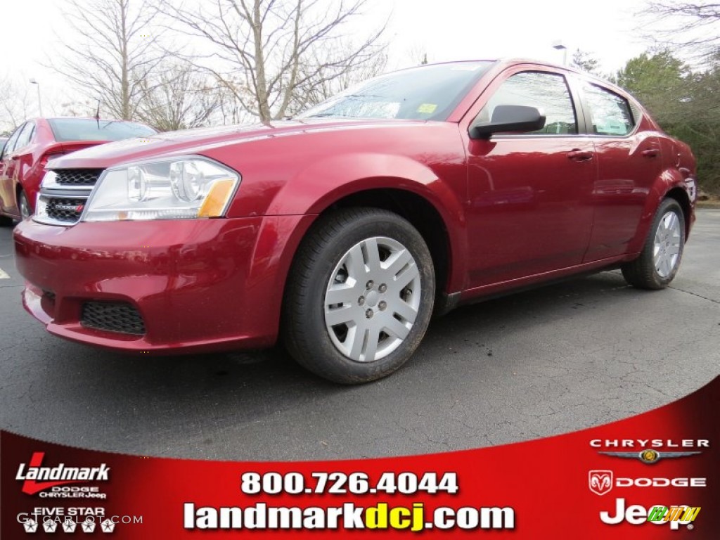 Deep Cherry Red Crystal Pearl Dodge Avenger