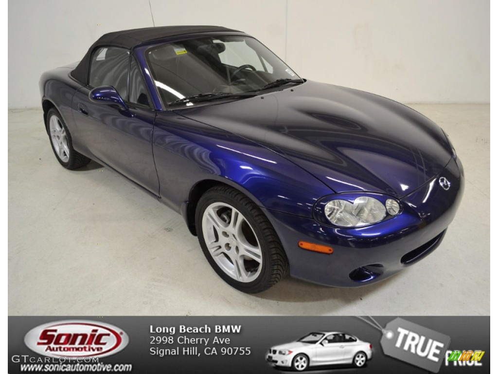 2004 MX-5 Miata Roadster - Strato Blue Mica / Black photo #1