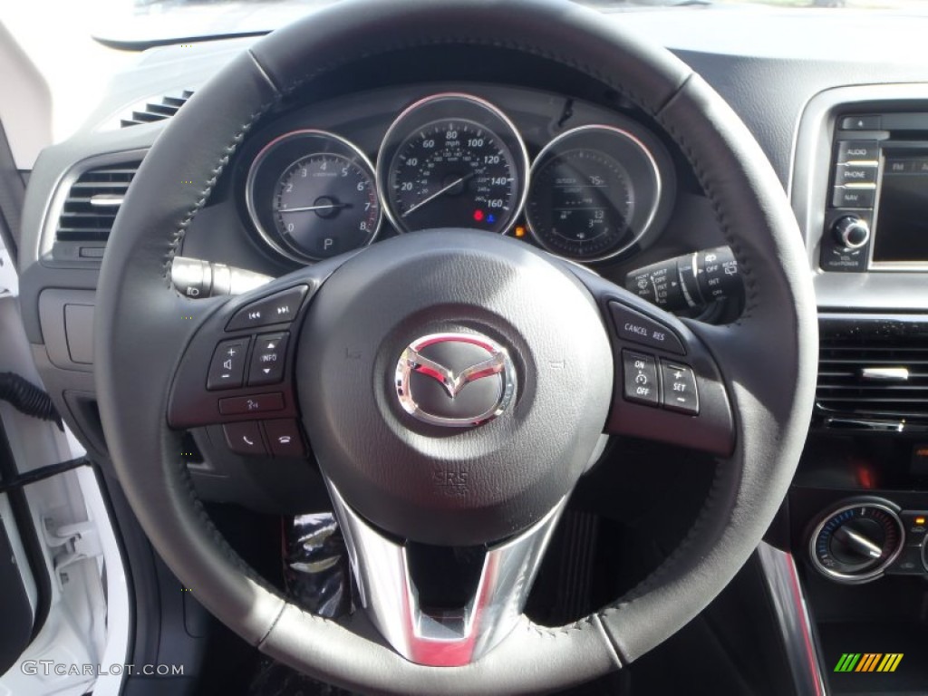 2014 Mazda CX-5 Touring Black Steering Wheel Photo #89641257
