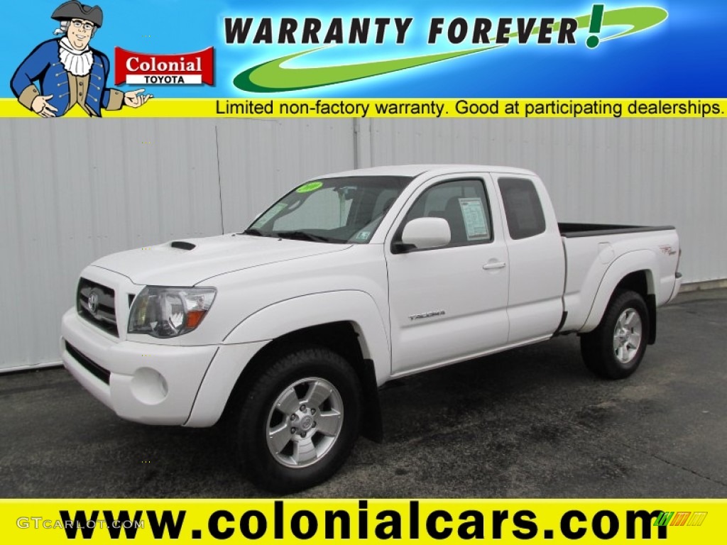 2010 Tacoma V6 SR5 TRD Sport Access Cab 4x4 - Super White / Graphite photo #1