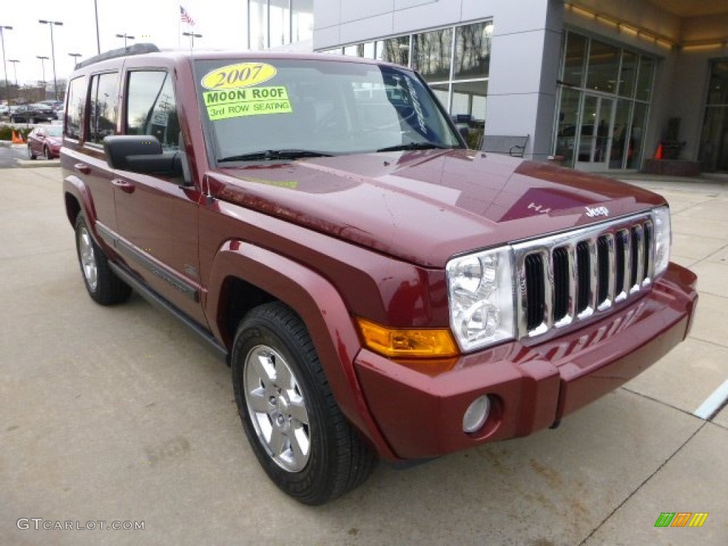 2007 Commander Sport 4x4 - Red Rock Pearl / Medium Slate Gray photo #8