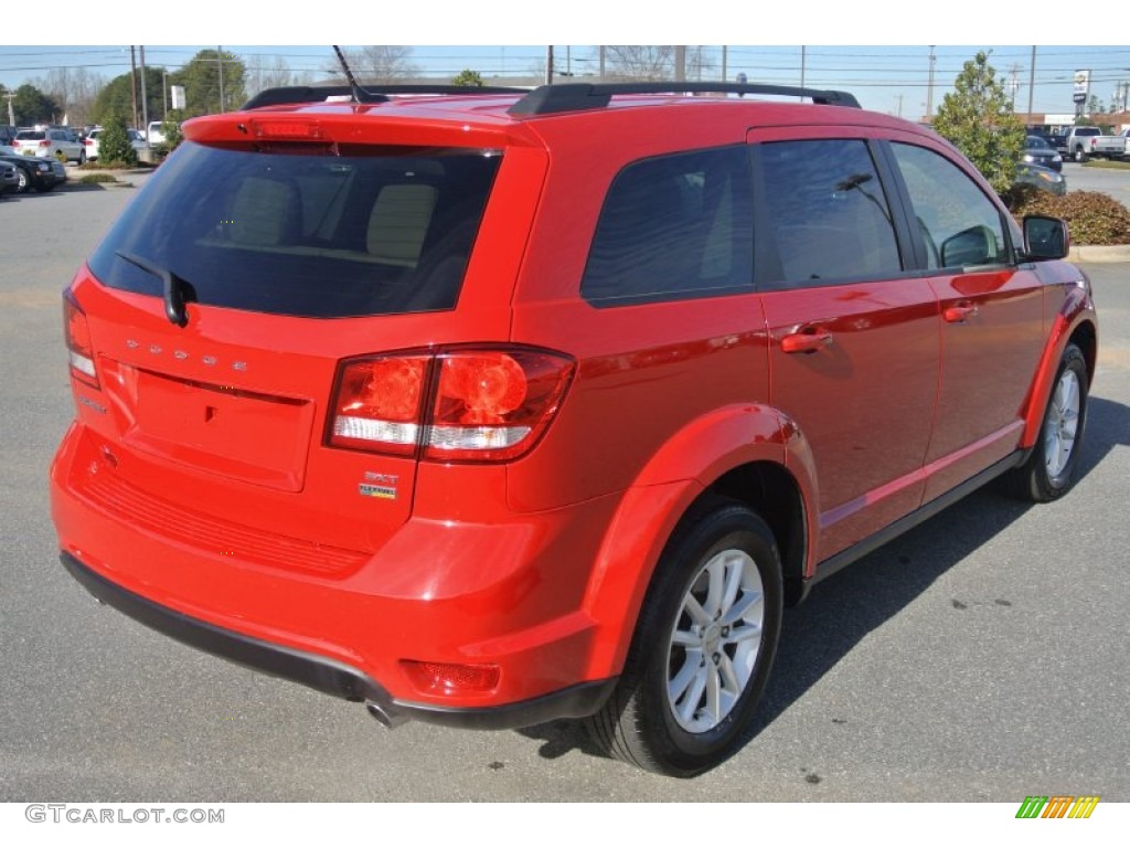 2013 Journey SXT - Bright Red / Black/Light Frost Beige photo #5