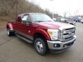 2014 Ruby Red Metallic Ford F350 Super Duty Lariat Crew Cab 4x4 Dually  photo #2
