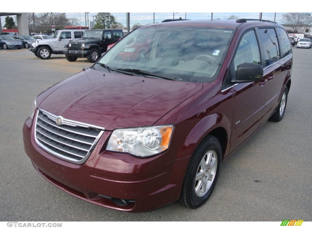 2008 Town & Country Touring - Deep Crimson Crystal Pearlcoat / Medium Slate Gray/Light Shale photo #1