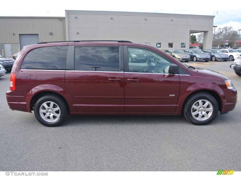2008 Town & Country Touring - Deep Crimson Crystal Pearlcoat / Medium Slate Gray/Light Shale photo #6