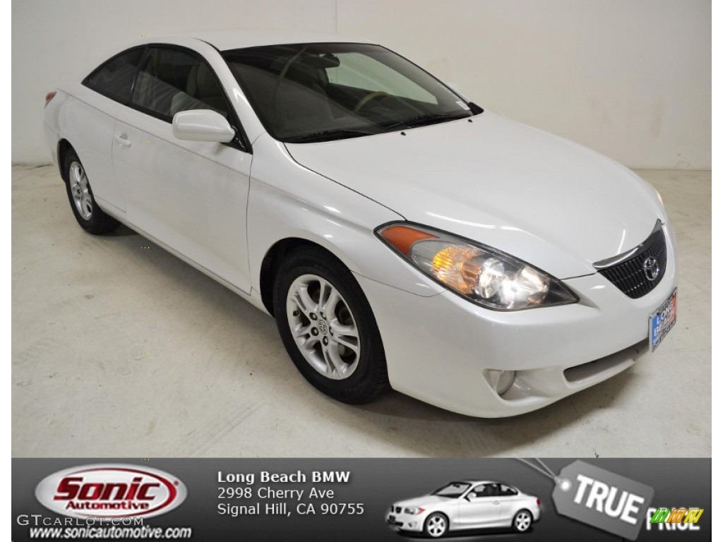 2006 Solara SE Coupe - Arctic Frost Pearl / Ivory photo #1