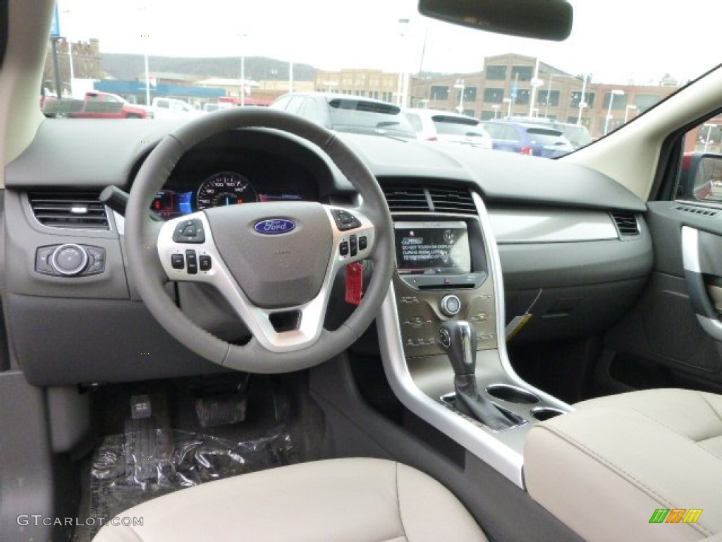 Medium Light Stone Interior 2014 Ford Edge SEL AWD Photo #89646417