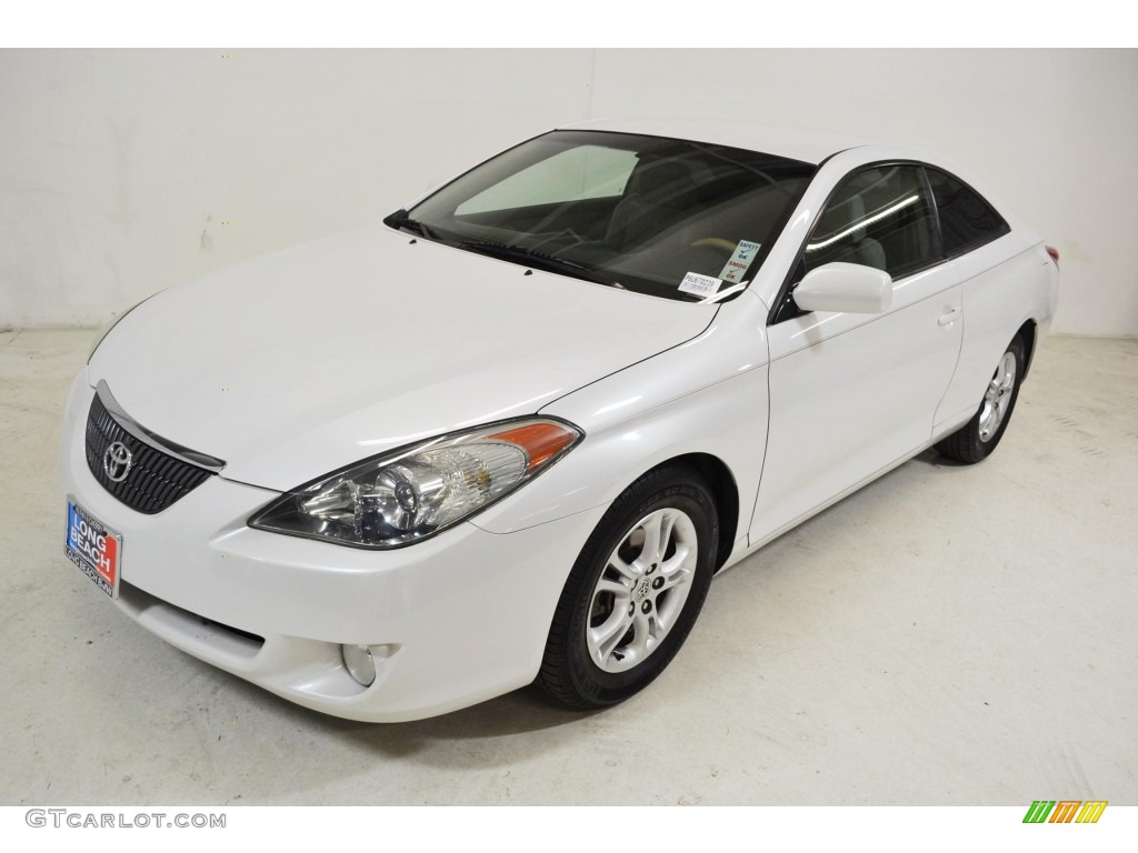 2006 Solara SE Coupe - Arctic Frost Pearl / Ivory photo #8