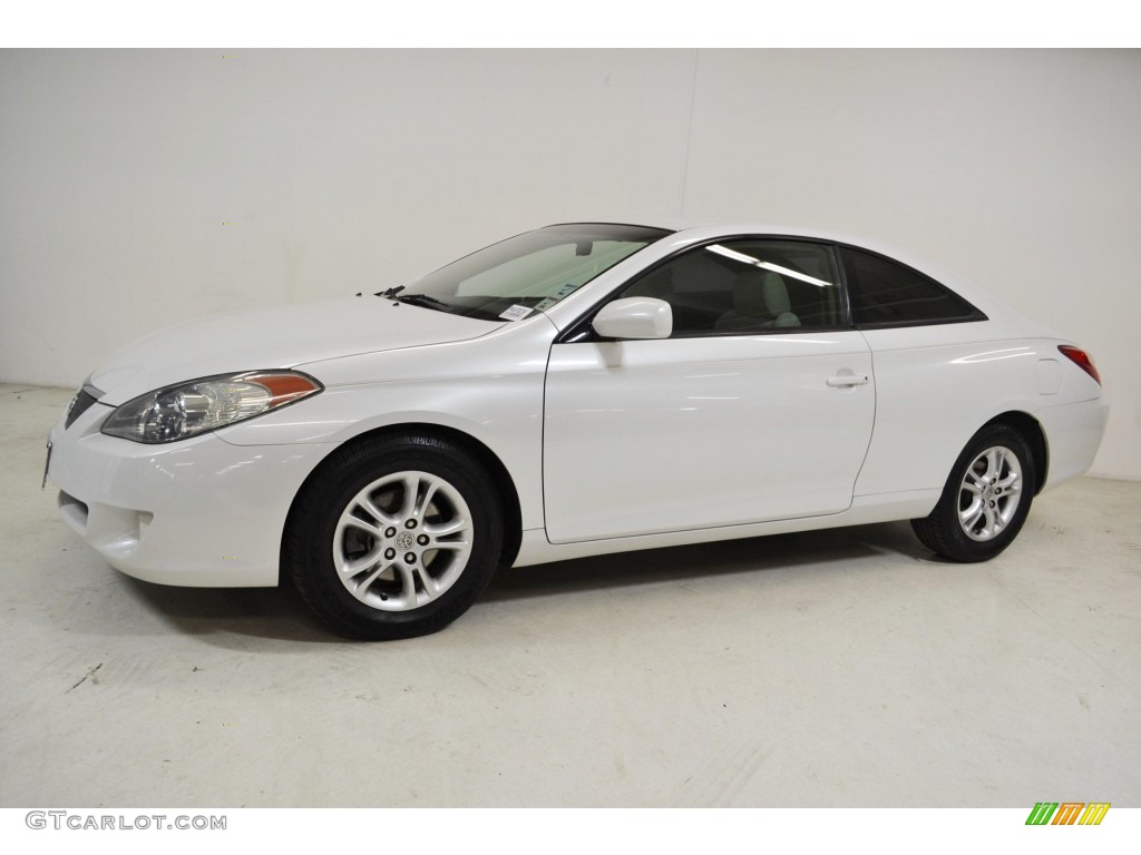 2006 Solara SE Coupe - Arctic Frost Pearl / Ivory photo #9