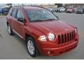 2010 Inferno Red Crystal Pearl Jeep Compass Sport  photo #2