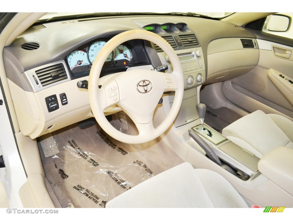 2006 Solara SE Coupe - Arctic Frost Pearl / Ivory photo #12