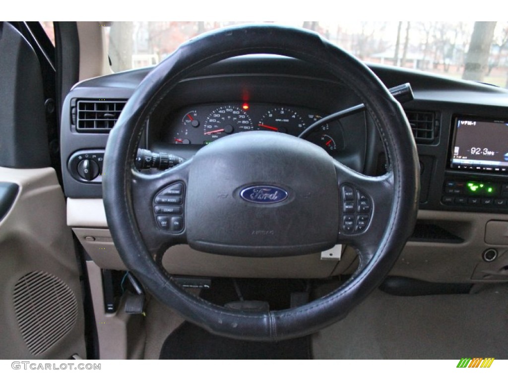 2005 Ford Excursion Limited 4X4 Medium Pebble Steering Wheel Photo #89648049