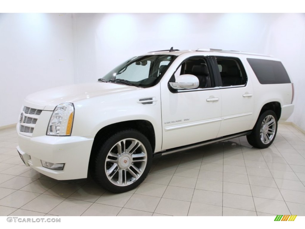 White Diamond Tricoat 2014 Cadillac Escalade ESV Premium AWD Exterior Photo #89649819