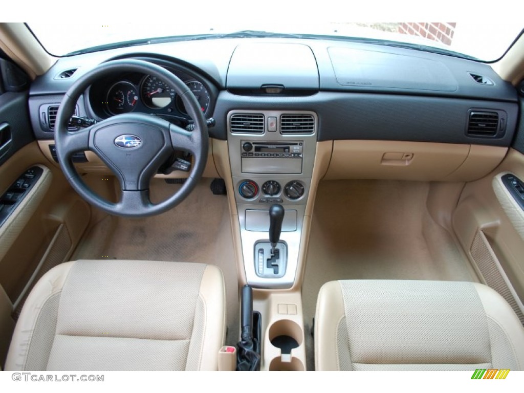 2005 Subaru Forester 2.5 X Beige Dashboard Photo #89650020