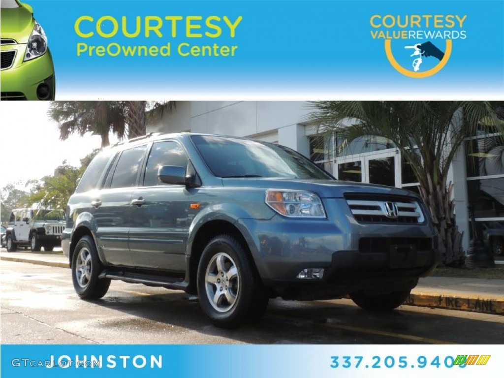 2008 Pilot EX-L - Steel Blue Metallic / Gray photo #1