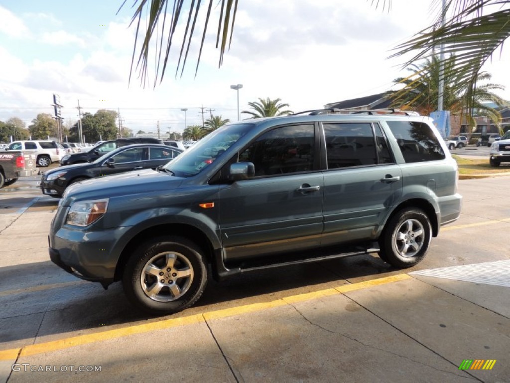 2008 Pilot EX-L - Steel Blue Metallic / Gray photo #5