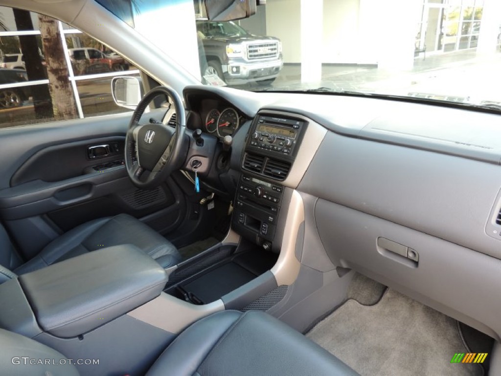 2008 Pilot EX-L - Steel Blue Metallic / Gray photo #6