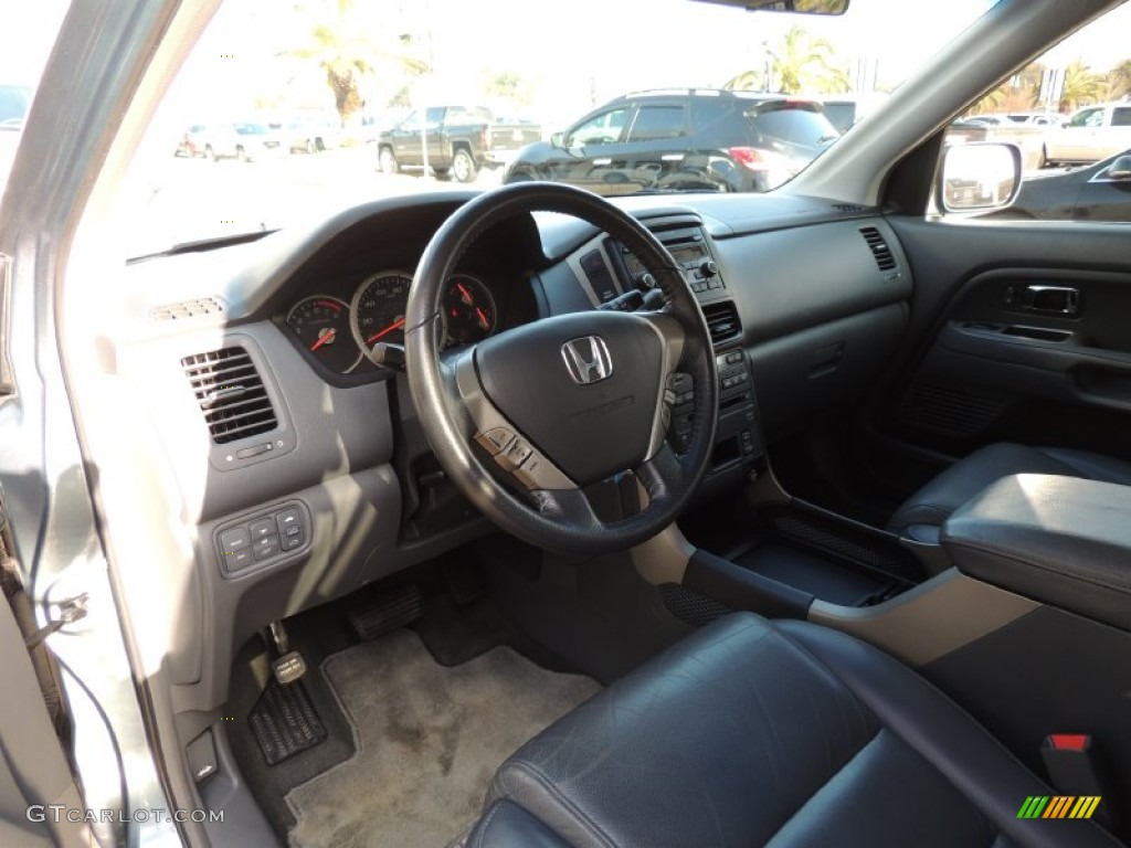 2008 Pilot EX-L - Steel Blue Metallic / Gray photo #17