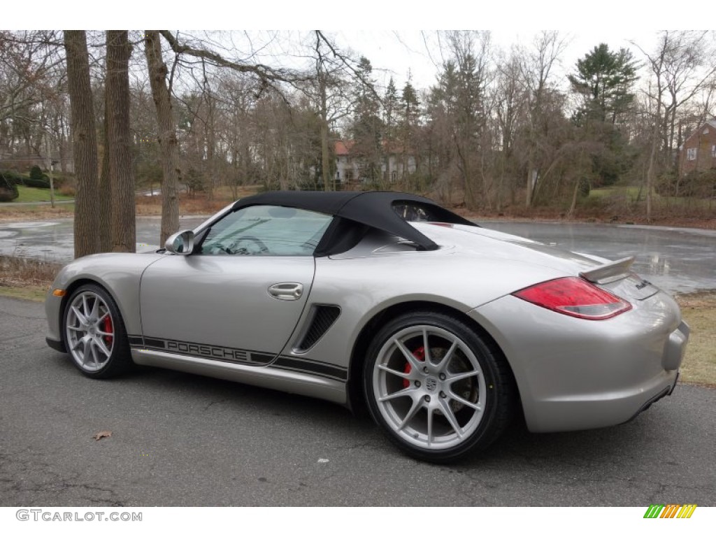 Platinum Silver Metallic 2011 Porsche Boxster Spyder Exterior Photo #89654853