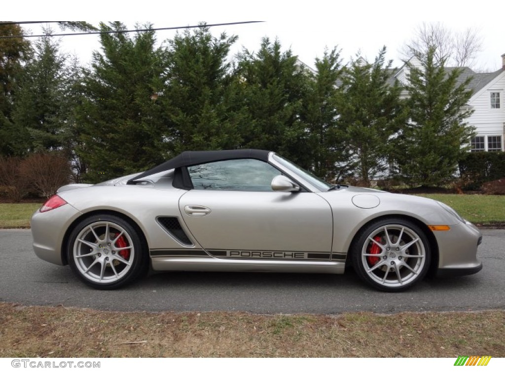Platinum Silver Metallic 2011 Porsche Boxster Spyder Exterior Photo #89654931
