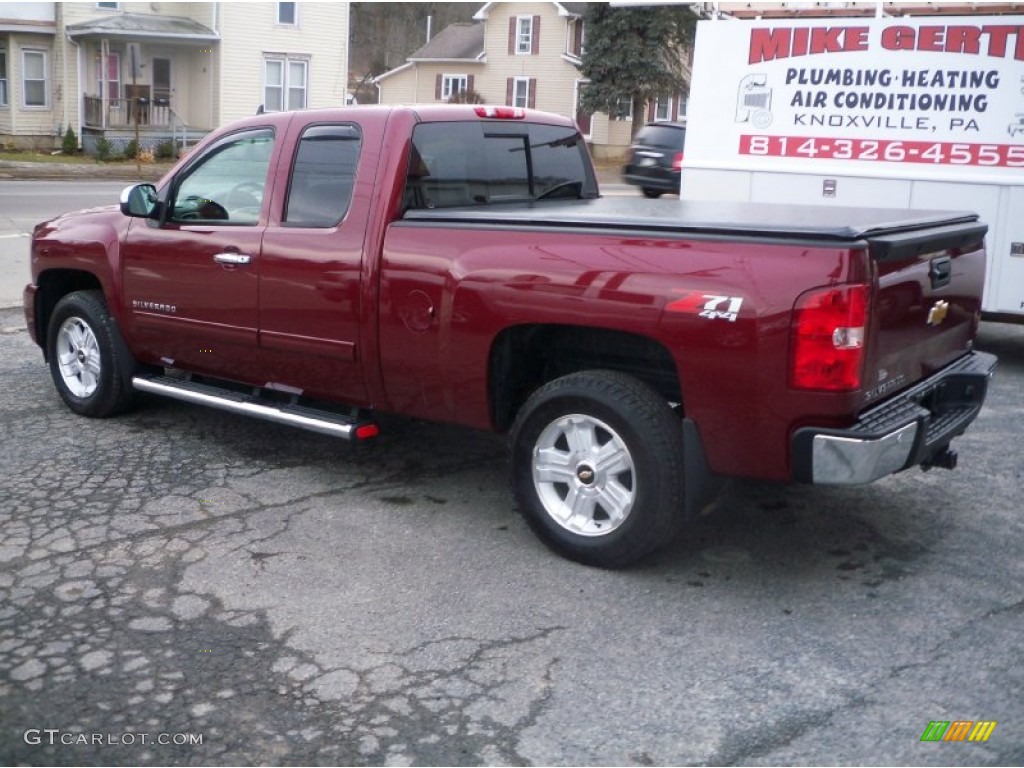 2013 Silverado 1500 LTZ Extended Cab 4x4 - Deep Ruby Metallic / Light Cashmere/Dark Cashmere photo #5