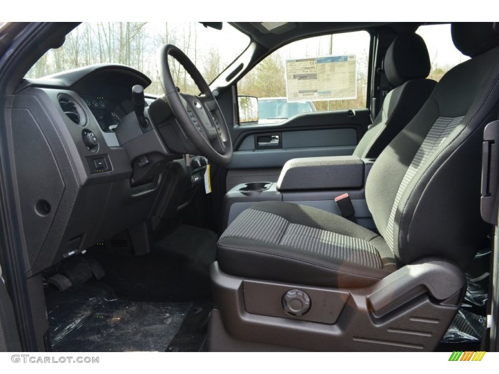 Black Interior 2014 Ford F150 STX SuperCab Photo #89656707